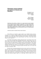 Elementary School Students' Perceptions of Libraries and Librarians