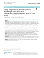 Using program evaluation to support knowledge translation in an interprofessional primary care team: a case study