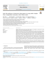Early life predictors of obstructive sleep apnoea in young adults: Insights from a longitudinal community cohort (Raine study)