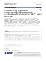 Post-acute phase and sequelae management of epidermal necrolysis: an international, multidisciplinary DELPHI-based consensus