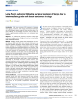 Long-Term outcome following surgical excision of large, low to intermediate grade soft tissue sarcomas in dogs