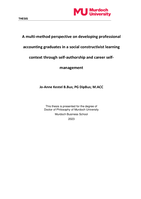 A multi-method perspective on developing professional accounting graduates in a social constructivist learning context through self-authorship and career self-management