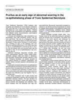 Pruritus as an early sign of abnormal scarring in the re‐epithelialising phase of Toxic Epidermal Necrolysis