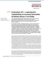 Evaluation of (-)-epicatechin metabolites as recovery biomarker of dietary flavan-3-ol intake
