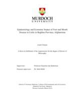 Epidemiology and economic impact of foot and mouth disease in cattle in Baghlan Province, Afghanistan