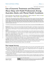 Use of insomnia treatments and discussions about sleep with health professionals among Australian adults with mental health conditions