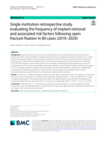 Single institution retrospective study evaluating the frequency of implant removal and associated risk factors following open fracture fixation in 80 cases (2010-2020)