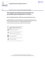 The velocity of resistance exercise does not accurately assess repetitions-in-reserve