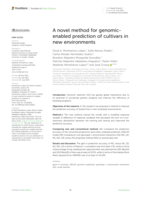 A novel method for genomic-enabled prediction of cultivars in new environments