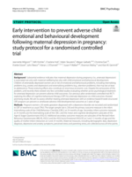 Early intervention to prevent adverse child emotional and behavioural development following maternal depression in pregnancy: study protocol for a randomised controlled trial
