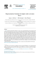Representation formulae for higher order curvature flows