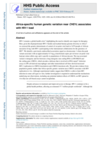 Africa-specific human genetic variation near CHD1L associates with HIV-1 load