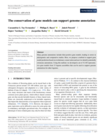 The conservation of gene models can support genome annotation