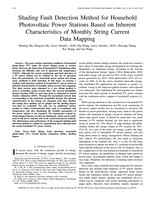 Shading fault detection method for household photovoltaic power stations based on inherent characteristics of monthly string current data mapping