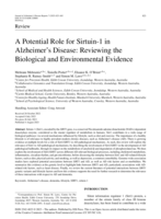 A Potential Role for Sirtuin-1 in Alzheimer’s Disease: Reviewing the Biological and Environmental Evidence