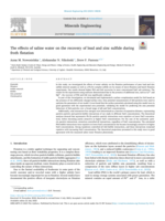 The effects of saline water on the recovery of lead and zinc sulfide during froth flotation
