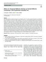 Effects of a structured reflective interview on parental reflective functioning: A pilot randomised controlled trial