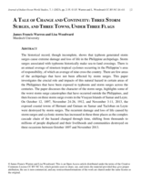 A tale of change and continuity: Three storm surges, and three towns, under three flags