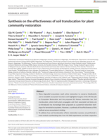 Synthesis on the effectiveness of soil translocation for plant community restoration