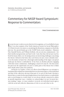Commentary for NASSP Award Symposium: Response to Commentators