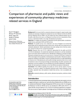 Comparison of pharmacist and public views and experiences of community pharmacy medicines-related services in England