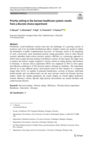 Priority setting in the German healthcare system: results from a discrete choice experiment
