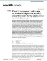 Puberty timing and relative age as predictors of physical activity discontinuation during adolescence