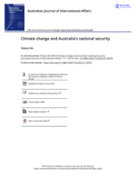 Climate change and Australia's national security