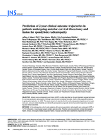 Prediction of 2-year clinical outcome trajectories in patients undergoing anterior cervical discectomy and fusion for spondylotic radiculopathy