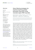 Gene filtering strategies for machine learning guided biomarker discovery using neonatal sepsis RNA-seq data