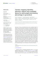 Genetic mapping identifies genomic regions and candidate genes for seed weight and shelling percentage in groundnut