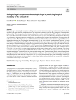 Biological age is superior to chronological age in predicting hospital mortality of the critically ill
