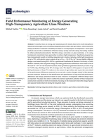 Field performance monitoring of Energy-Generating High-Transparency Agrivoltaic Glass Windows