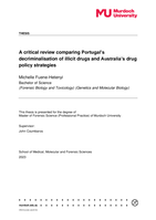 A critical review comparing Portugal’s decriminalisation of illicit drugs and Australia’s drug policy strategies