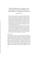 The Free Movement of Capital in the European Union and the Problem of 'Golden Shares' and Similar Instruments