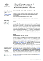 When social status gets in the way of reproduction in modern settings: An evolutionary mismatch perspective