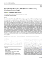 Partially oxidative torrefaction of Woody Biomass Pellets: Burning behaviour and emission analysis