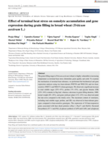 Effect of terminal heat stress on osmolyte accumulation and gene expression during grain filling in bread wheat (Triticum aestivum L.)