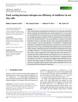 Early sowing increases nitrogen use efficiency of sunflower in wet clay soils