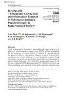 Dosing and therapeutic conduct in administration sessions in Substance-Assisted psychotherapy: A systematized review