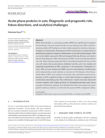 Acute phase proteins in cats: Diagnostic and prognostic role, future directions, and analytical challenges