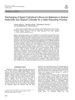 Discharging of Spent Cylindrical Lithium-Ion Batteries in Sodium Hydroxide and Sodium Chloride for a Safe Recycling Process