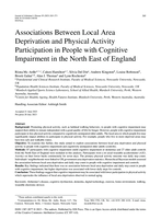Associations between local area deprivation and physical activity participation in people with cognitive impairment in the North East of England