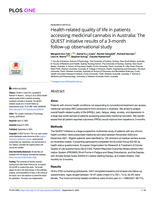 Health-related quality of life in patients accessing medicinal cannabis in Australia: The QUEST initiative results of a 3-month follow-up observational study