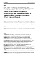 Chemical data evaluation: general considerations and approaches for IUPAC projects and the chemistry community (IUPAC Technical Report)