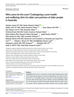 Who cares for the carer? Codesigning a carer health and wellbeing clinic for older care partners of older people in Australia