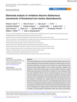 Elemental analysis of vertebrae discerns diadromous movements of threatened non‐marine elasmobranchs