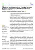 The effect of a molasses reductant on acetic acid leaching of black mass from mechanically treated spent lithium-Ion cylindrical batteries