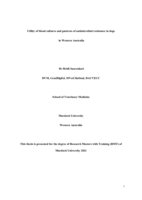 Utility of blood cultures and patterns of antimicrobial resistance in dogs in Western Australia
