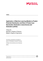 Application of machine learning models to predict potential distribution and risk of potato cyst nematodes (Globodera rostochiensis and Globodera pallida)